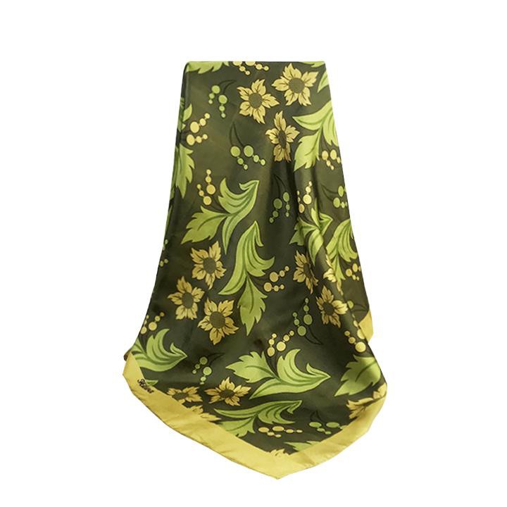 100% Silk Square Scarf With Logo