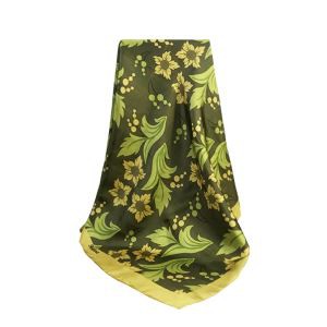 100% Silk Square Scarf With Logo