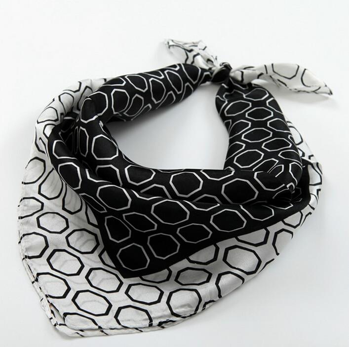 Screen Printing Silk Satin Square Men Bandana Scarf