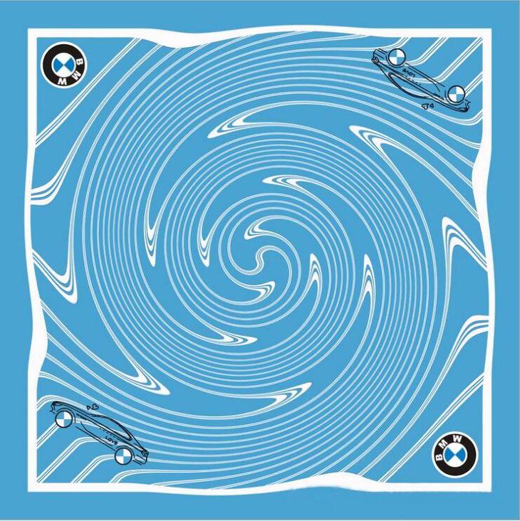 Personalized Promotional Logo Silk Scarves For Avon And BMW