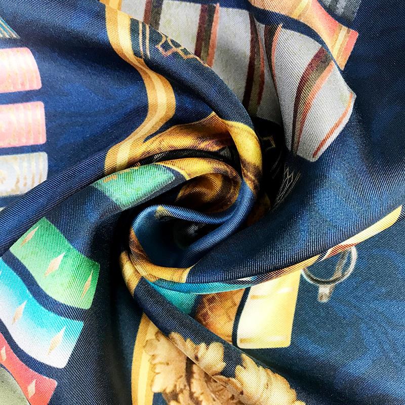 100% Silk Twill Long Scarf Shawl (6)