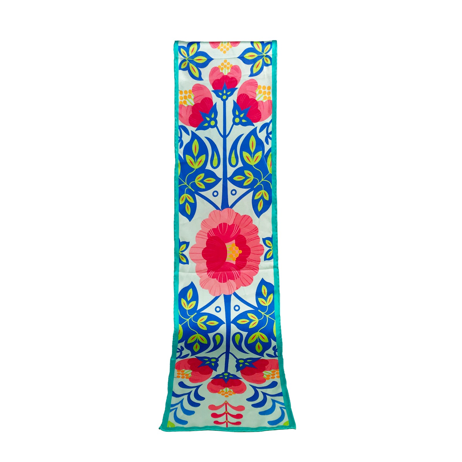 Digital Printed Long Silk Satin Scarf (1)