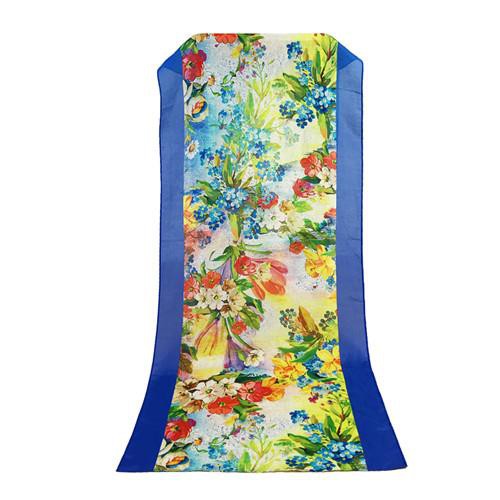 Printed Oblong Ladies Silk Scarves UK