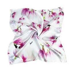 Digital Print On Twill Silk Fabric Scarf Flower Scarf