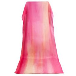 Digital Print Silk Chiffon Long Scarf With Hand Hem